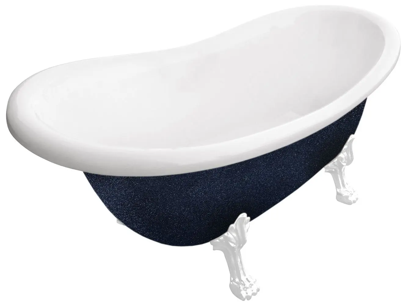 Cada de baie din acril Besco Otylia Glam 170x77 (Graphite/White)