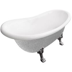 Ванна акриловая Besco Otylia Glam WKO-160-GSC 160x77 (Silver)