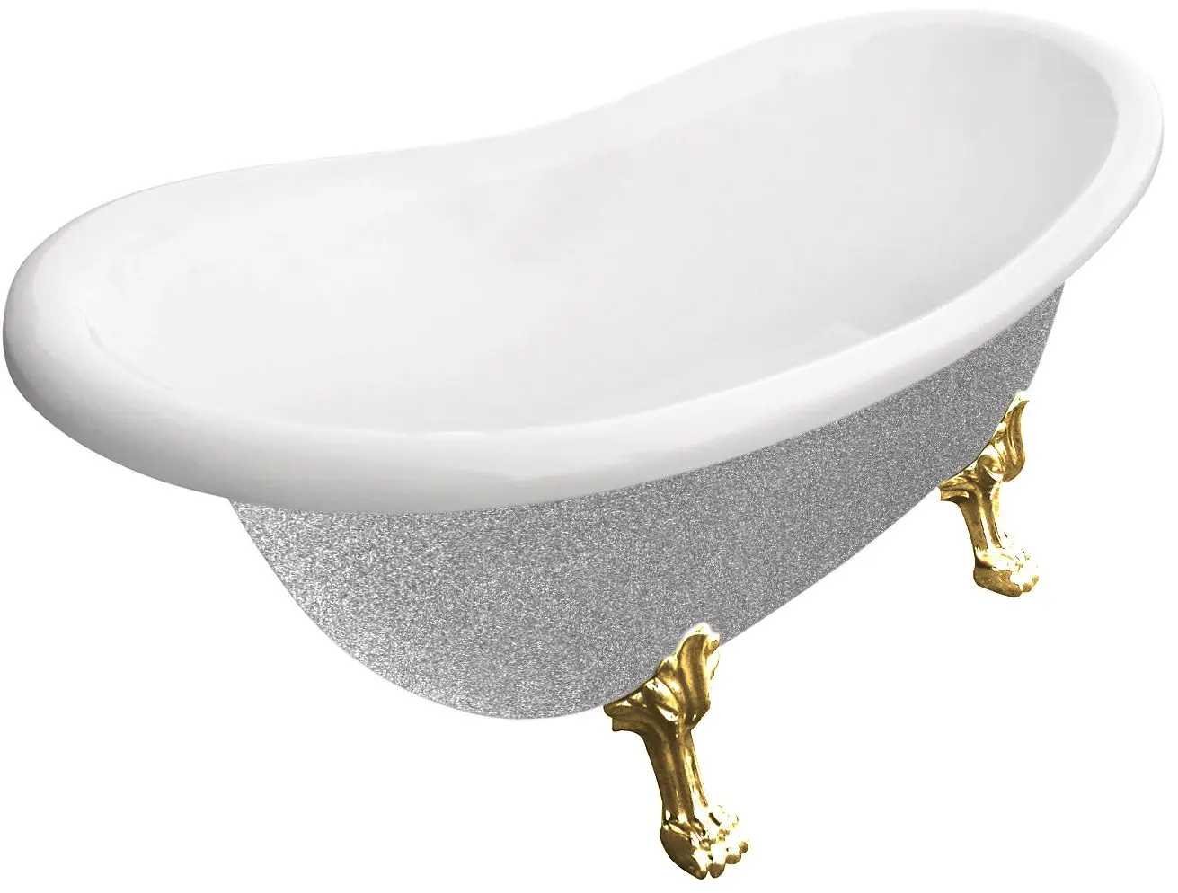 Ванна акриловая Besco Otylia Glam WKO-170-GSG 170x77 (Silver)