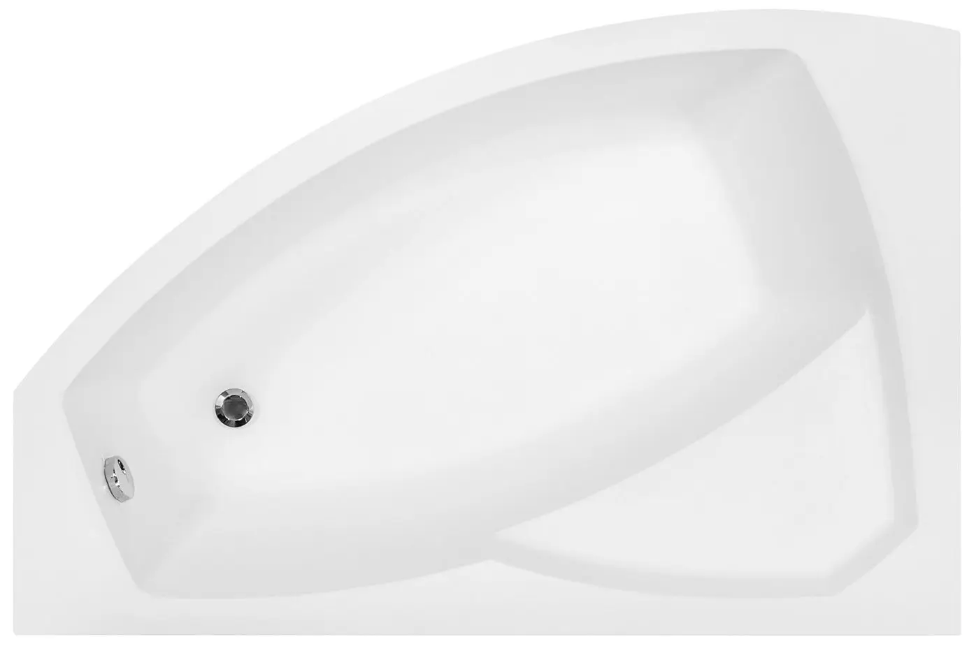 Cada de baie din acril Besco Rima WAR-130-NP Right 130x85 (White)