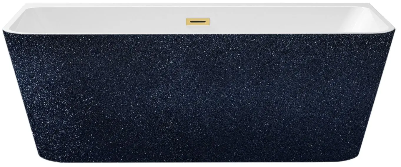 Ванна акриловая Besco Varya Glam 150x75 (Graphite/White/Gold)
