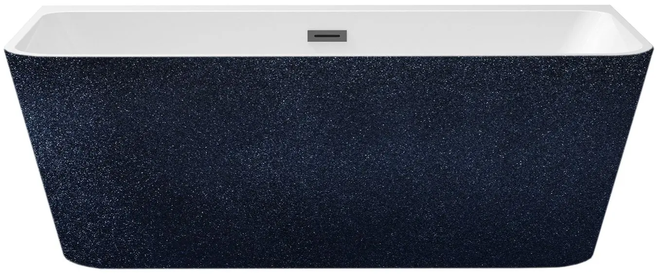 Cada de baie din acril Besco Varya Glam 150x75 (Graphite/White)