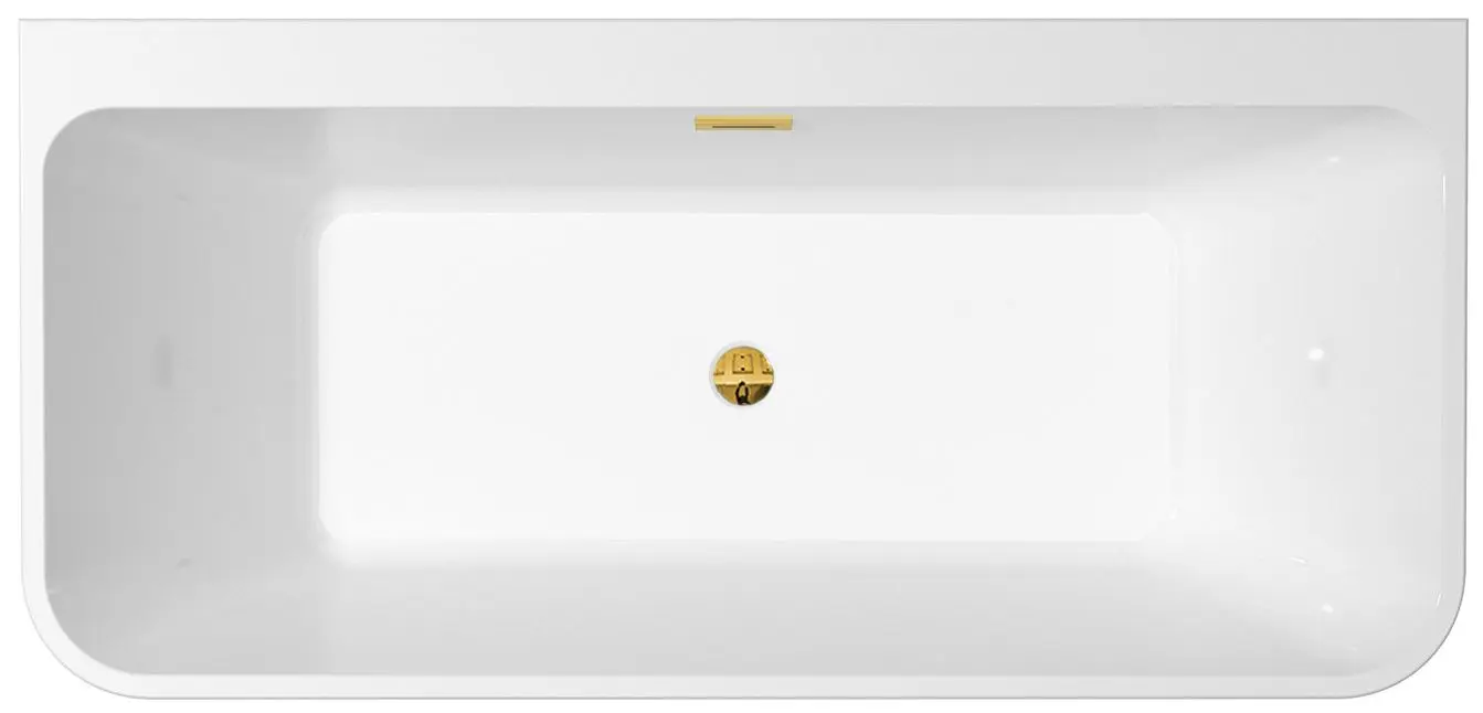 Cada de baie din acril Besco Varya Glam 170x80 (Graphite/White/Gold) - 2