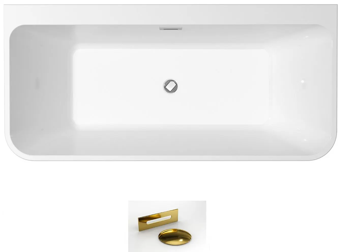 Ванна акриловая Besco Varya Glam WA-150-VRSZ 150x75 (Silver) - 2