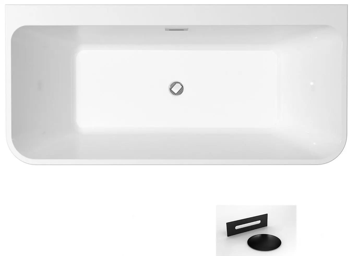 Ванна акриловая Besco Varya Glam WA-150-VRZC 150x75 (Gold) - 2