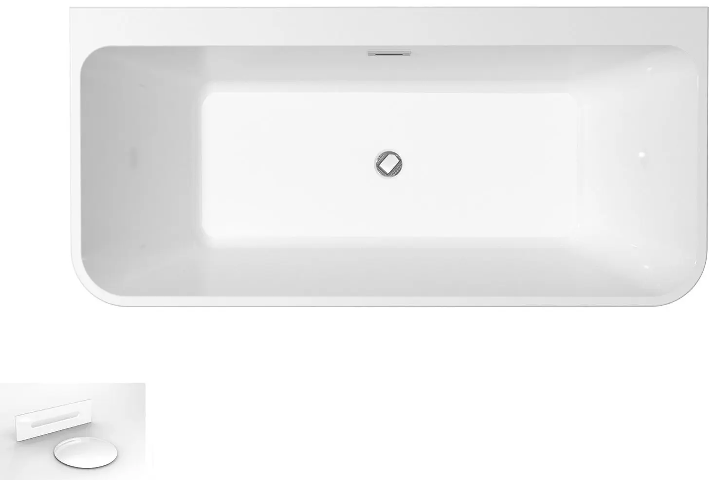 Ванна акриловая Besco Varya Glam WA-170-VRSB 170x80 (Silver) - 2