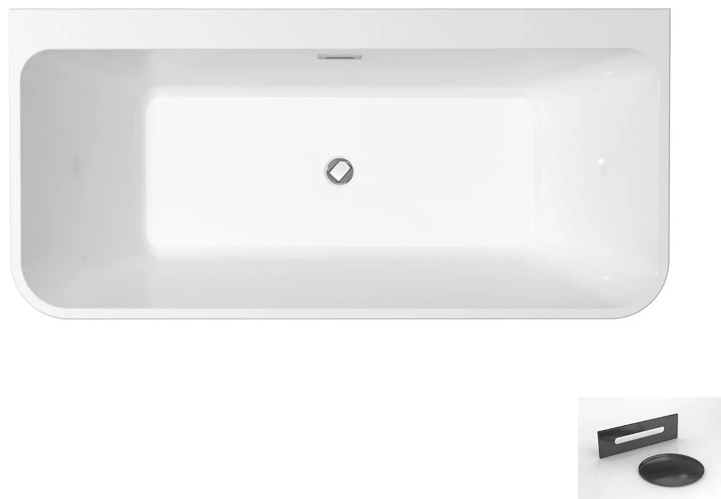 Ванна акриловая Besco Varya Glam WA-170-VRZG 170x80 (Gold) - 2