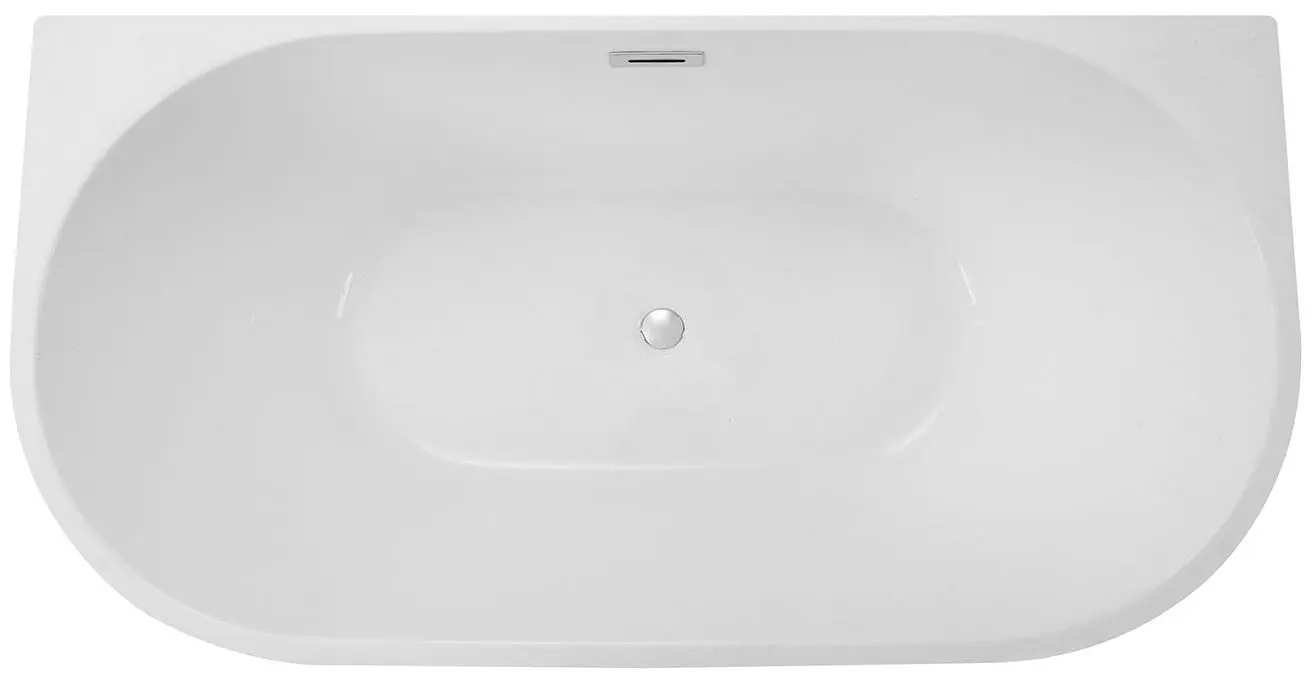 Cada de baie din acril Besco Vica Glam 150x80 (Graphite/White/Chrome) - 2