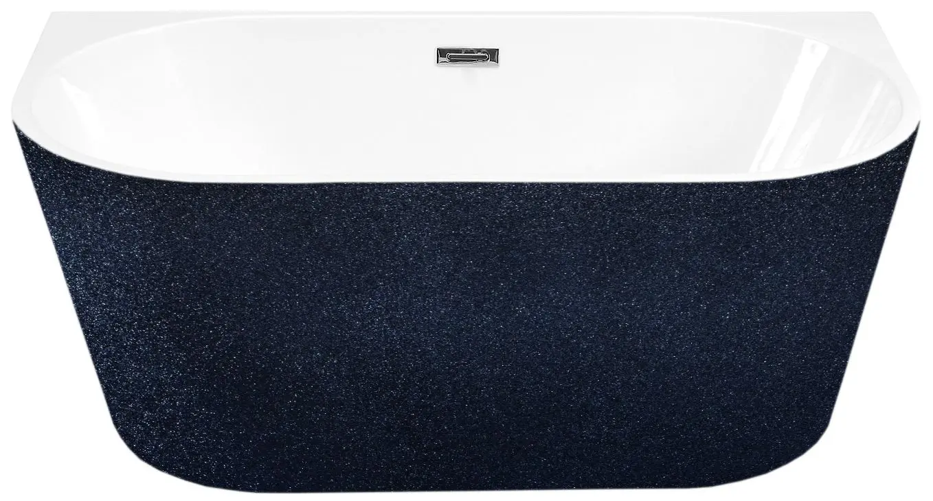 Cada de baie din acril Besco Vica Glam 150x80 (Graphite/White/Chrome)