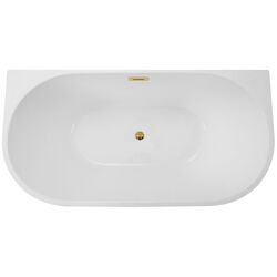 Cada de baie din acril Besco Vica Glam 150x80 (Graphite/White/Gold) Thumb