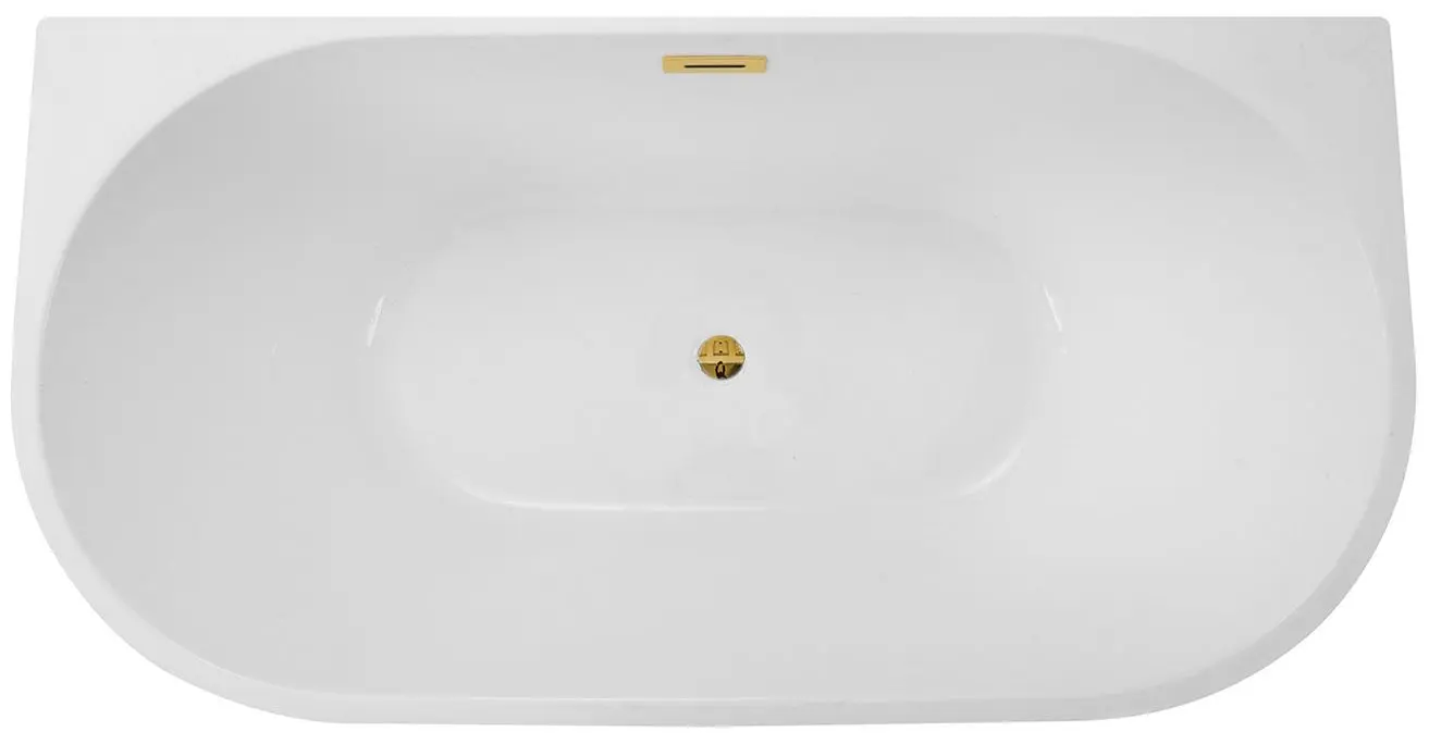 Cada de baie din acril Besco Vica Glam 150x80 (Graphite/White/Gold)