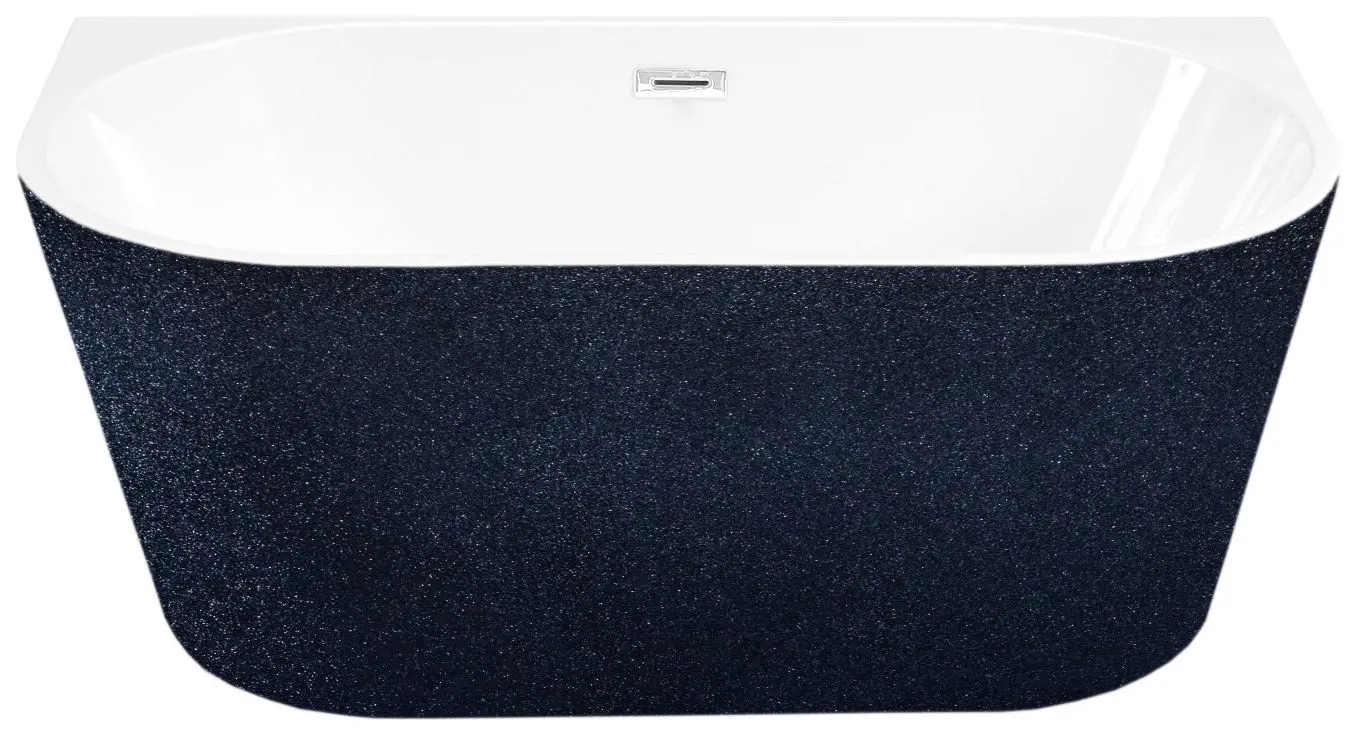 Cada de baie din acril Besco Vica Glam 150x80 (Graphite/White/White Gloss)