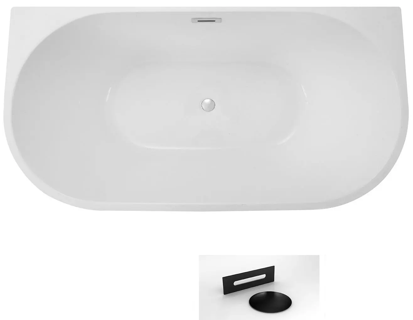 Cada de baie din acril Besco Vica WAS-150-VCZ 150x80 (White) - 2