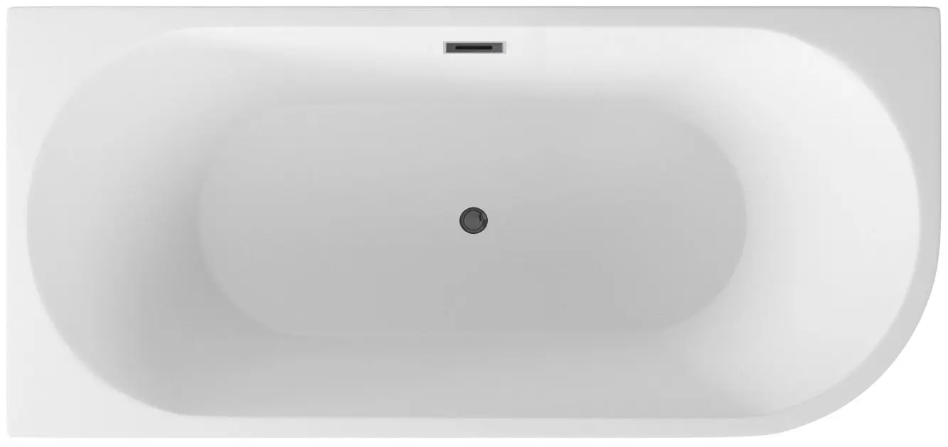 Cada de baie din acril Besco Zoya 150x75 Left (White/Graphite) - 3