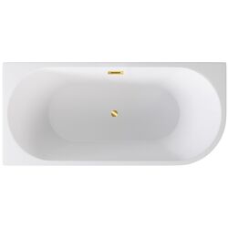 Cada de baie din acril Besco Zoya Glam 150x75 Left (Graphite/White/Gold) Thumb