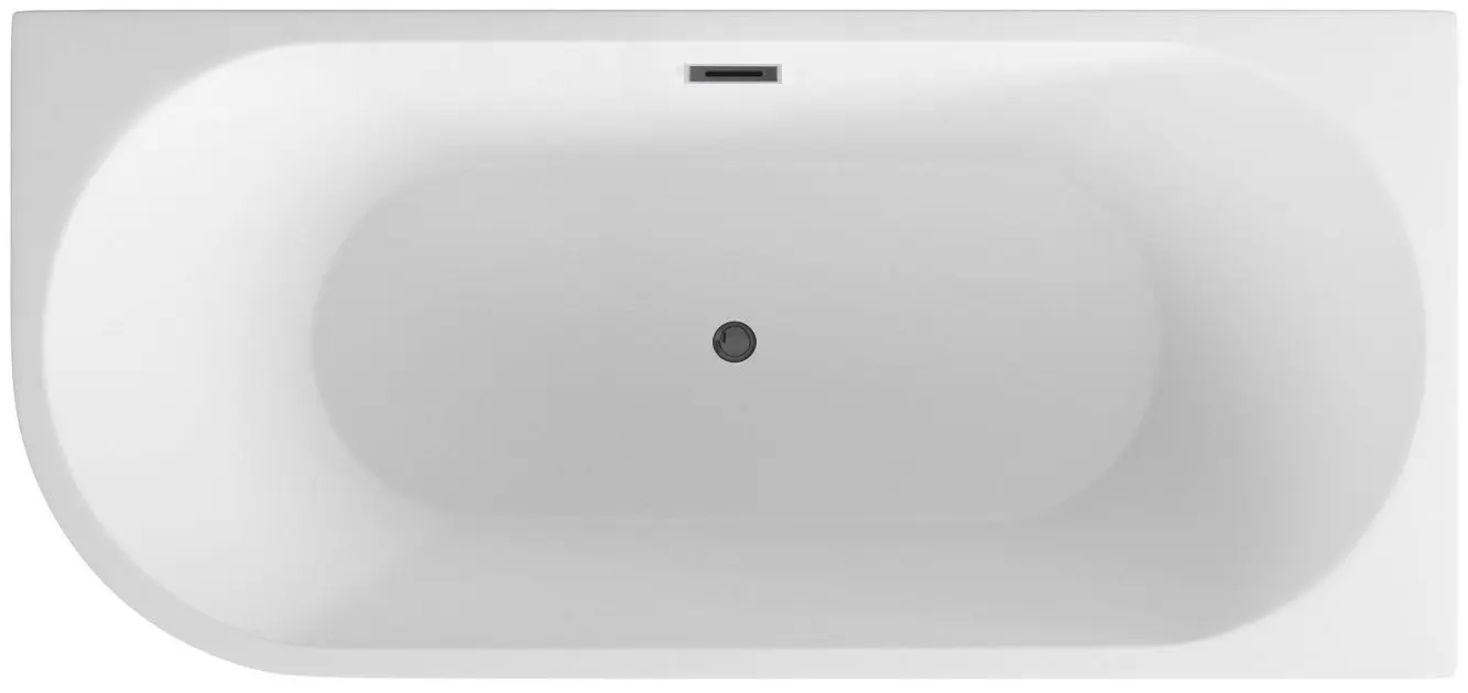 Ванна акриловая Besco Zoya Glam 150x75 Right (Graphite/White) - 3