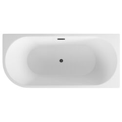 Cada de baie din acril Besco Zoya Glam 150x75 Right (Graphite/White/Black) Thumb