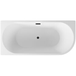 Cada de baie din acril Besco Zoya Glam 170x80 Left (Graphite/White/Black) Thumb