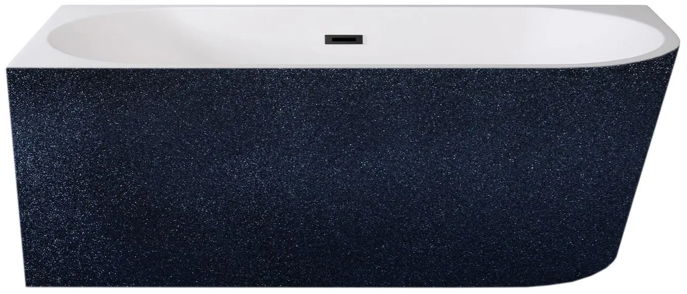 Cada de baie din acril Besco Zoya Glam 170x80 Left (Graphite/White/Black)