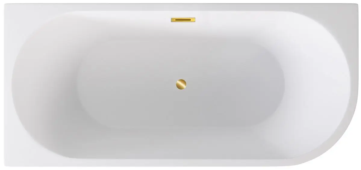Cada de baie din acril Besco Zoya Glam 170x80 Left (Graphite/White/Gold) - 3