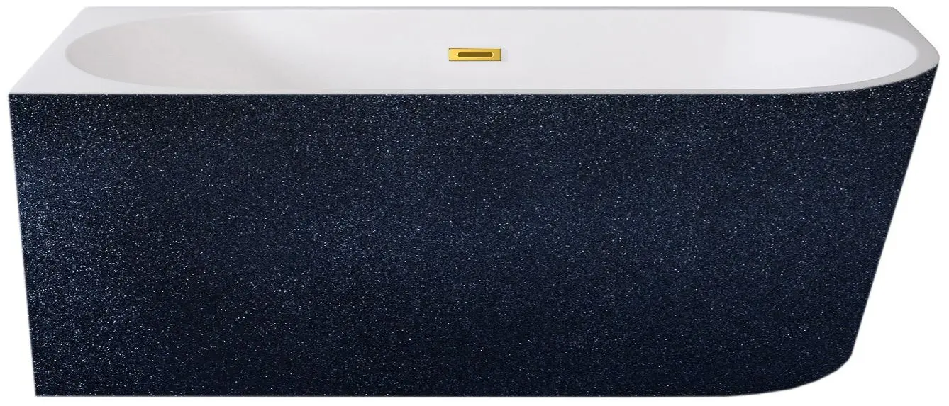 Cada de baie din acril Besco Zoya Glam 170x80 Left (Graphite/White/Gold)