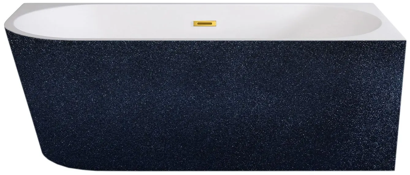 Cada de baie din acril Besco Zoya Glam 170x80 Right (Graphite/White/Gold)