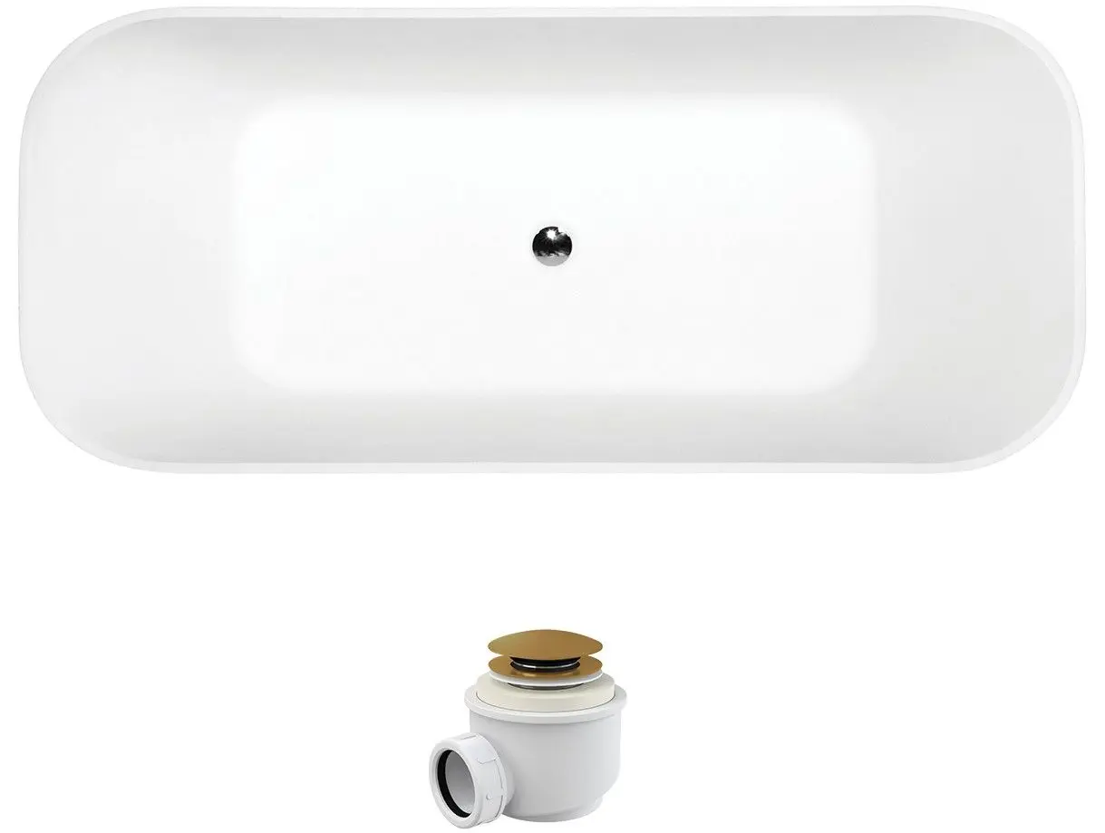 Ванна Besco Assos WMD-160-ABG 160x70 (Black/White) - 3