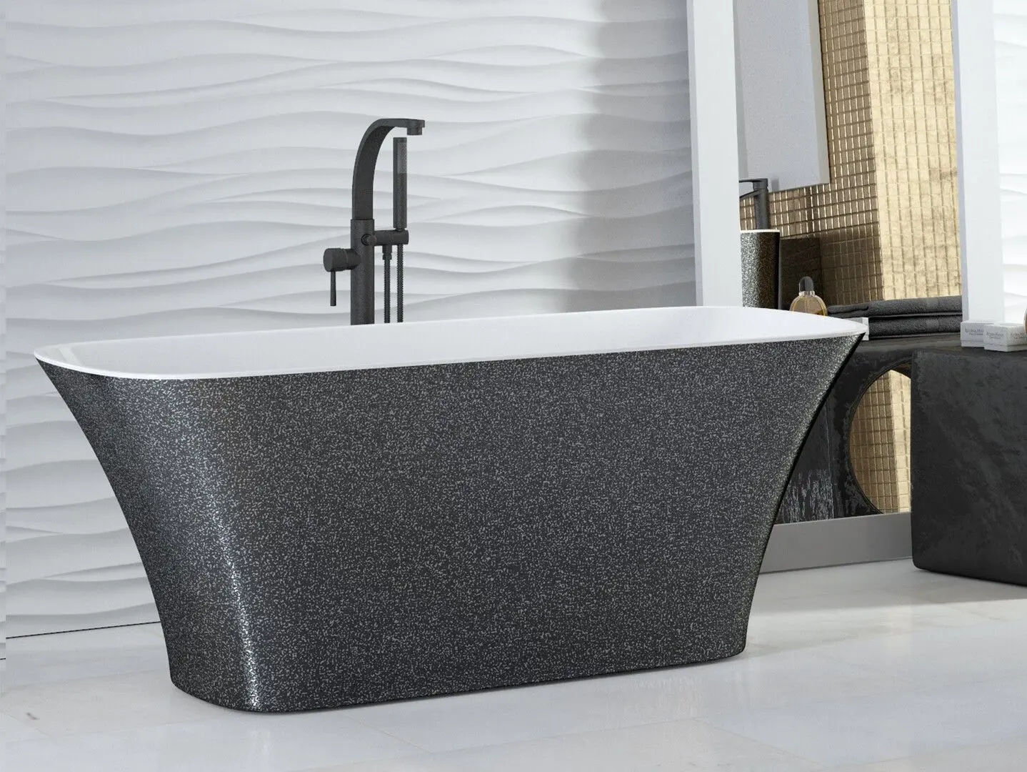 Ванна Besco Assos S-Line Glam WMD-160-ALS 160x70 (Silver) - 3