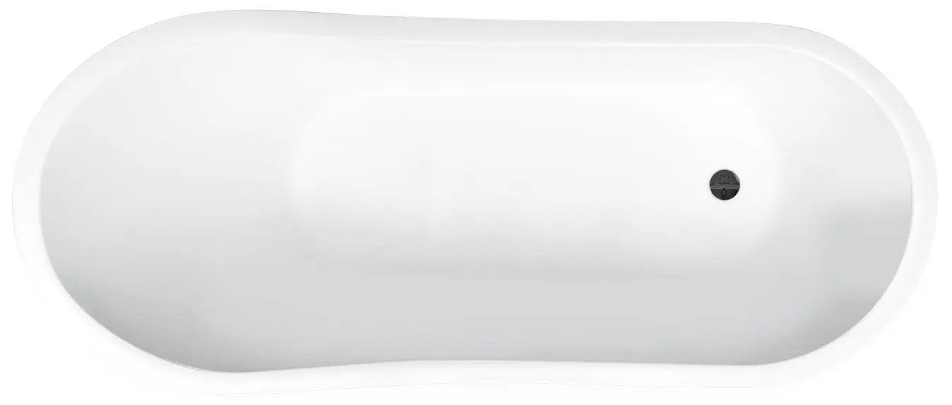Cada de baie Besco Gloria 150x66 (White/Graphite) - 2