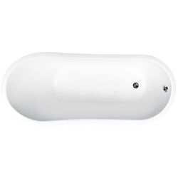 Cada de baie Besco Gloria Glam 150x66 (Graphite/White/Chrome) Thumb