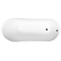 Cada de baie Besco Gloria Glam 160x66 (Graphite/White/Chrome) Thumb