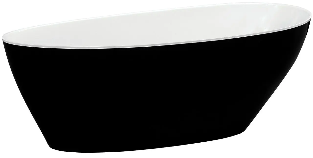 Cada de baie Besco Goya B&W 160x70 (Black/White/Graphite)