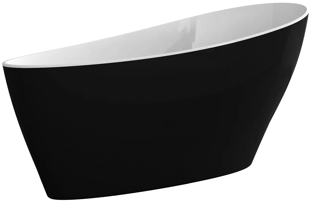 Cada de baie Besco Keya B&W 165x70 (Black/White/Graphite)