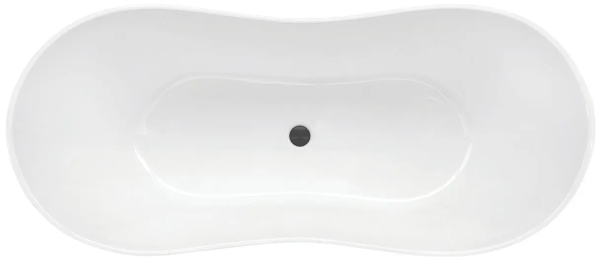 Ванна Besco Viya B&W 160x70 (Black/White/Graphite) - 2