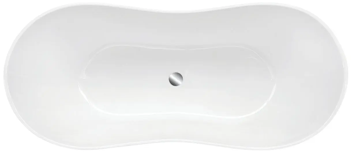 Ванна Besco Viya Glam 160x70 (Graphite/White/Chrome) - 2