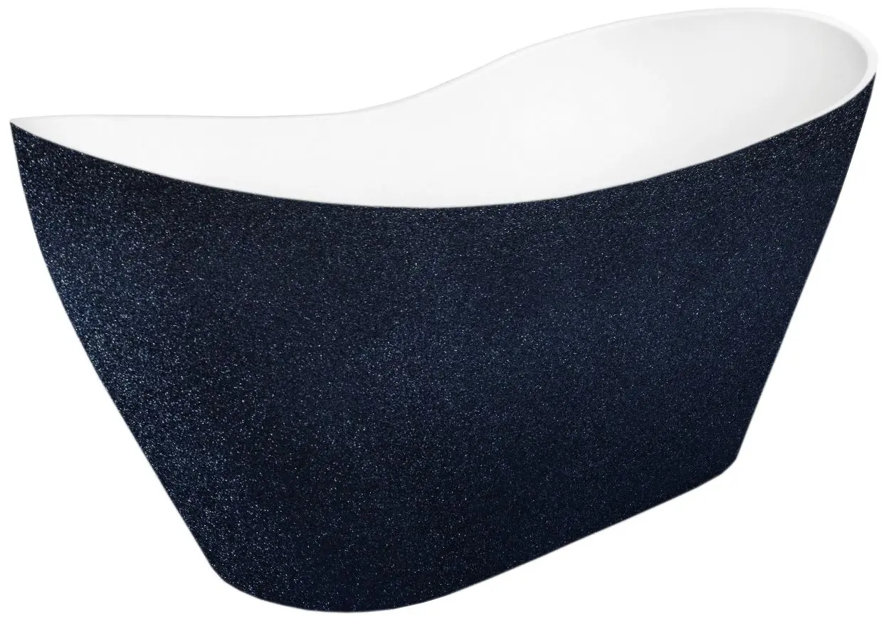 Ванна Besco Viya Glam 160x70 (Graphite/White/Chrome)