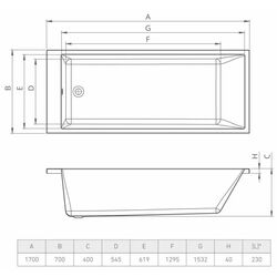 Ванна Bonito Home Grande 2 1700x700 (Black) Thumb