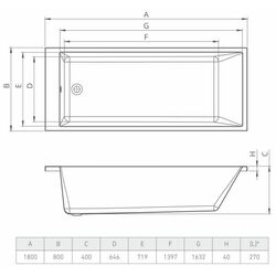 Ванна Bonito Home Grande 2 1800х800 (White) Thumb