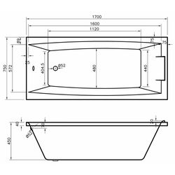 Cada baie Bonito Home Lita 170x75 (White) Thumb
