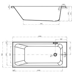 Ванна Cersanit Blissa 1500x700 (White) Thumb