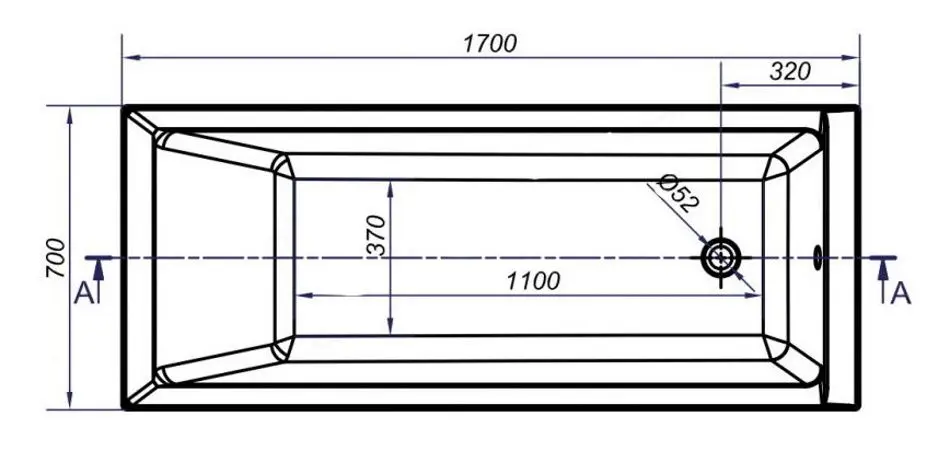 Cada baie Cersanit Blissa 170х70 (White)