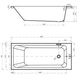Ванна Cersanit Blissa 1600x700 (White) Thumb