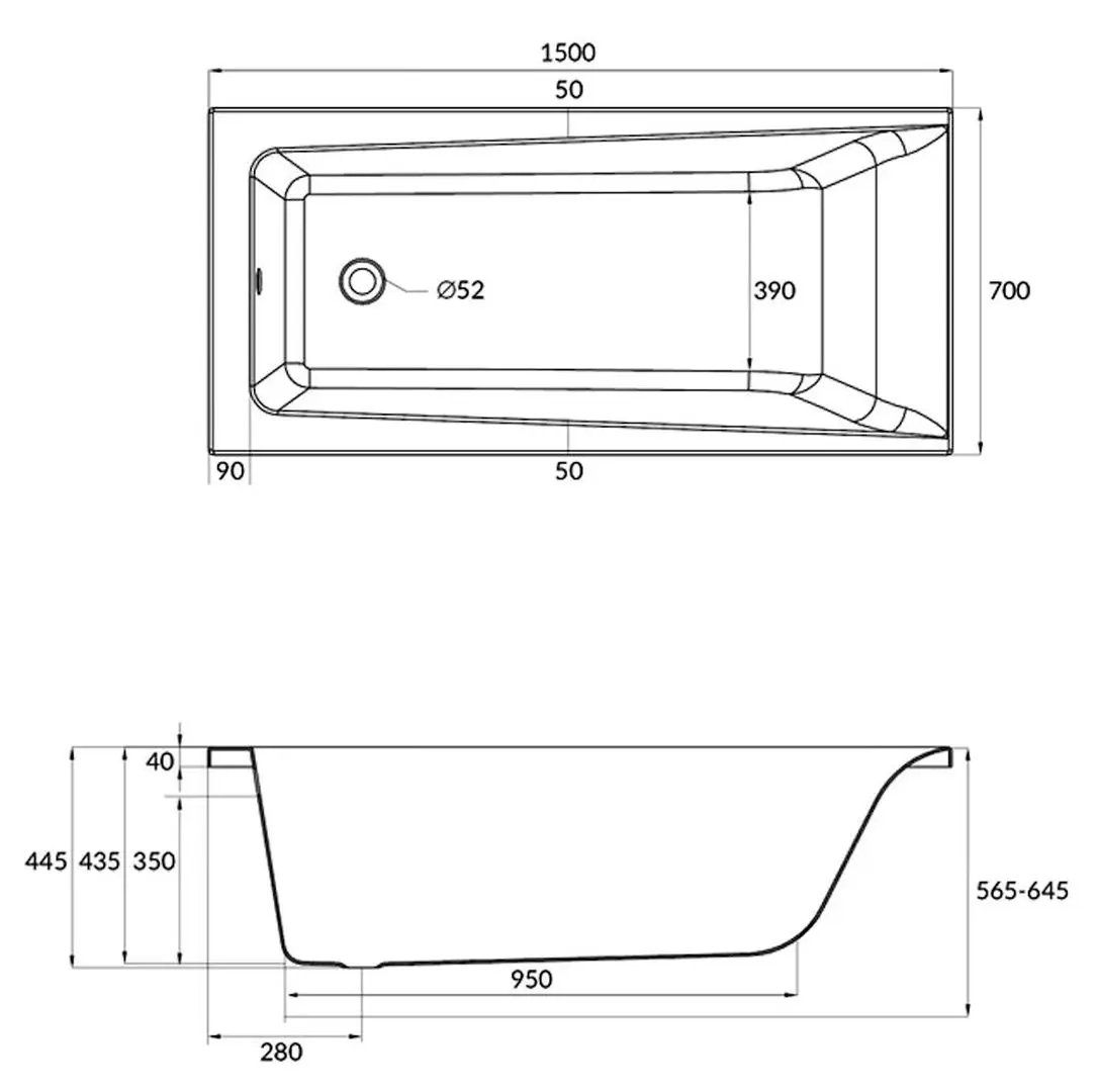 Ванна Cersanit Lorena S301-074 150x70 (White)