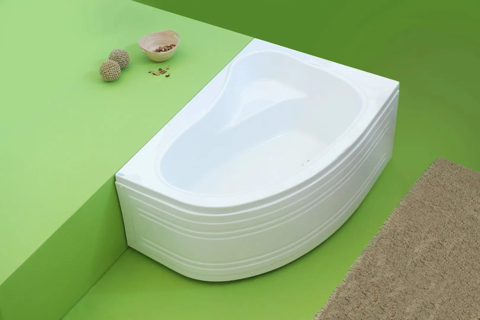 Cada de baie Cristal 101013084 150x100 Left (White)