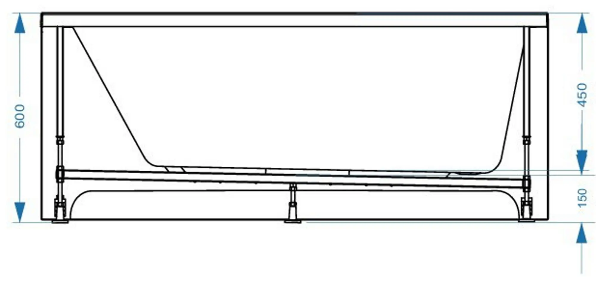 Cada de baie din acril Domani-Spa Rest 170х70 (White)