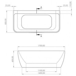 Cada de baie Formina London 170x80 (White) Thumb