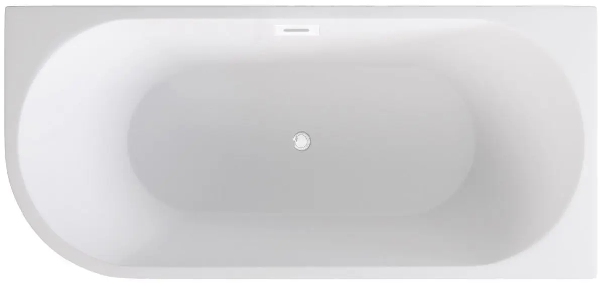 Cada de baie din acril Besco Zoya Glam 170x80 Right (Graphite/White/White Gloss)