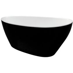 Cada de baie Besco Goya B&W 142x62 (Black/White/Graphite) Thumb