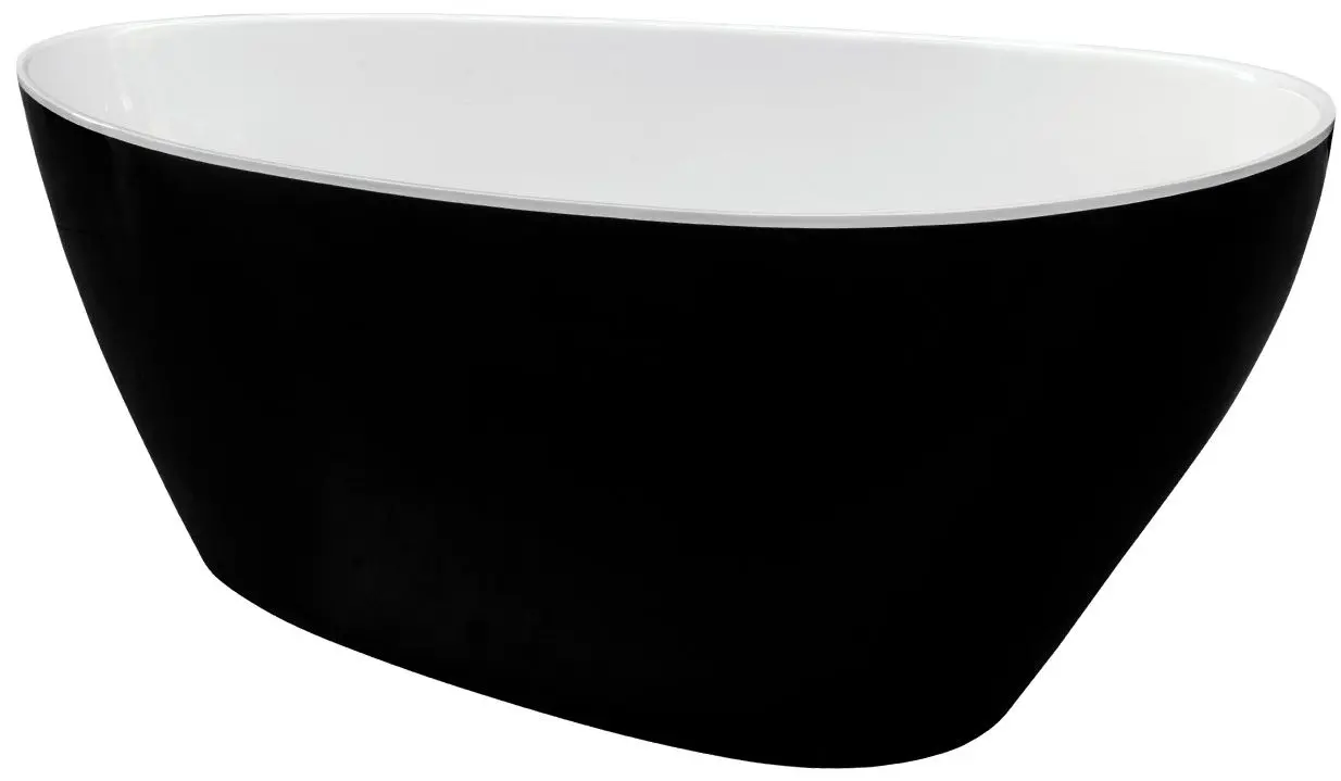 Cada de baie Besco Goya B&W 142x62 (Black/White/Graphite)