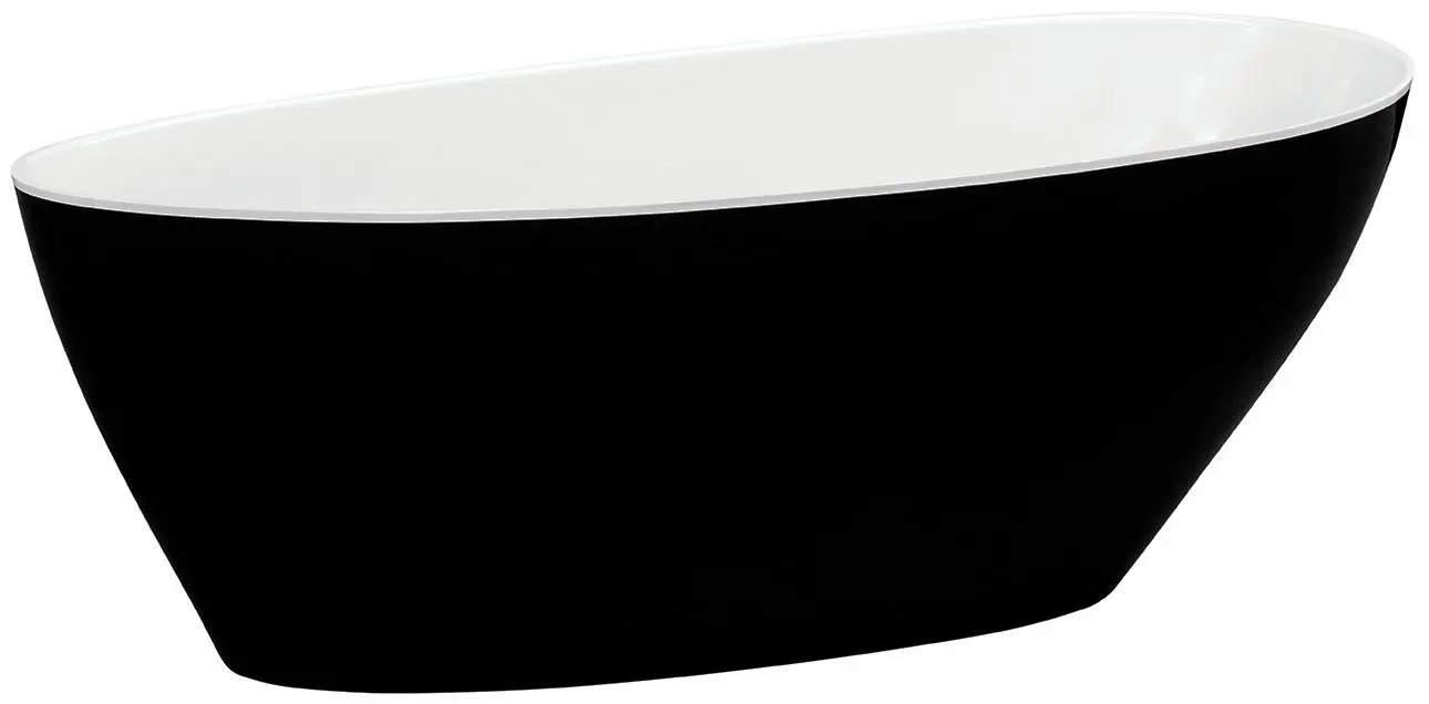 Cada de baie Besco Goya B&W 142x62 (Black/White/Graphite)